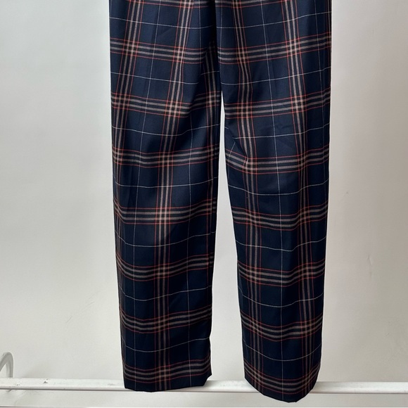 NWT! BANANA REPUBLIC Plaid Printed Trousers Wide Leg Slacks High Waist Size-10 - Picture 7 of 7